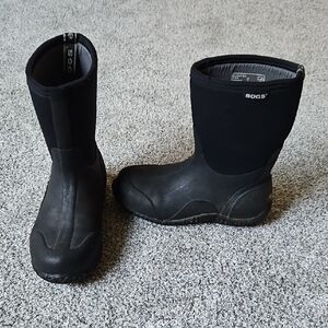 Bogs Black Rubber-Neoprene Waterproof Boots
